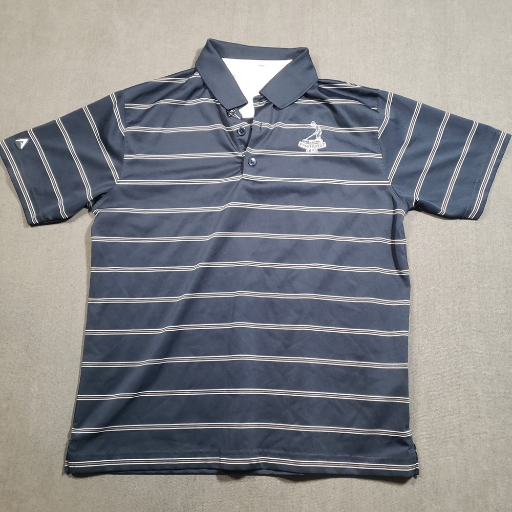 Antigua Polo Shirt Boys XL Blue Pinehurst Putter Boy 1895 Short Sleeve Golf